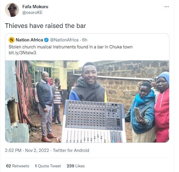 Fafa mukuru osoroke thieves have raised the bar nation africa nationafrica stole