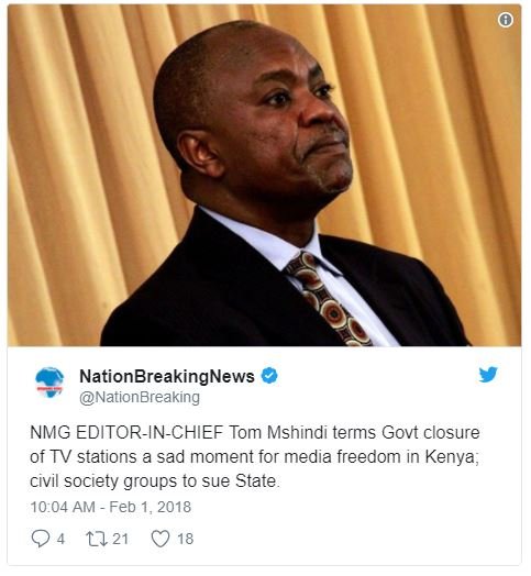 Nationbreakingnews nationbreaking nmg editorinchief tom mshindi terms govt closu