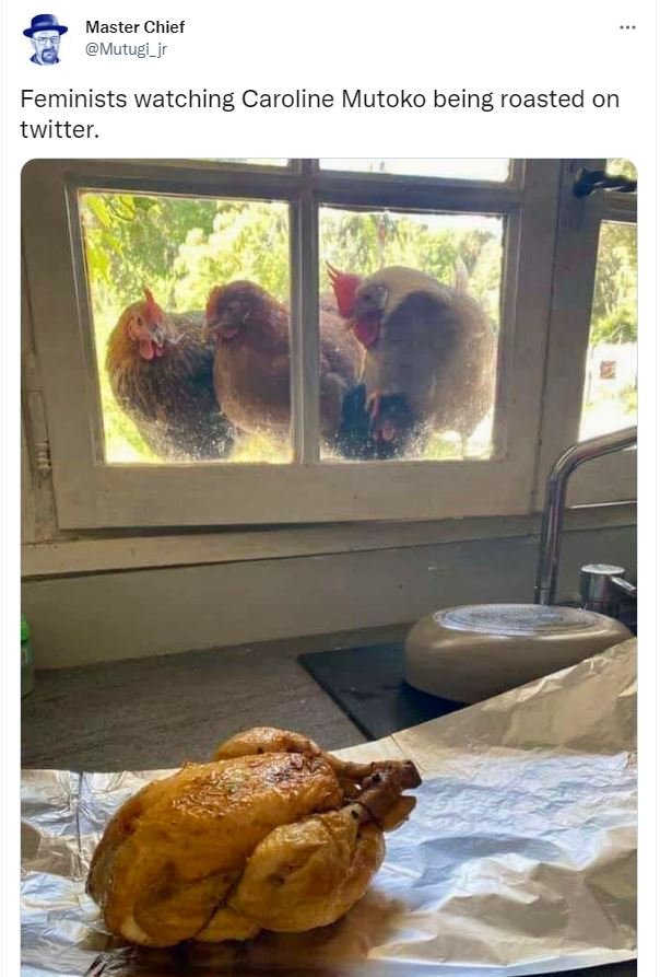 Master chief mutugi_jr feminists watching caroline mutoko being roasted on twitt
