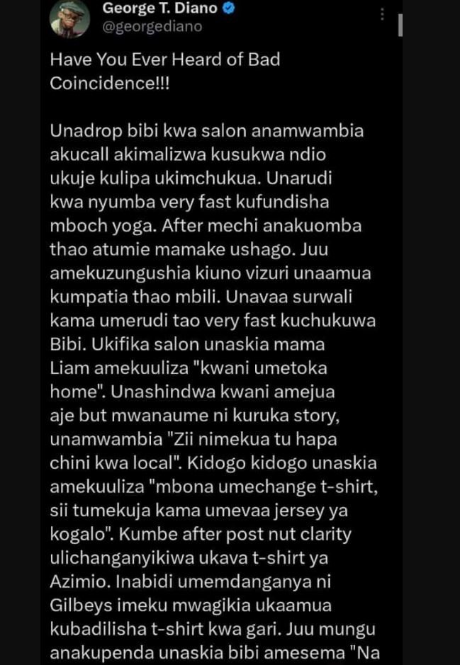 George t. diano georgediano have you ever heard of bad coincidencell! unadrop bi