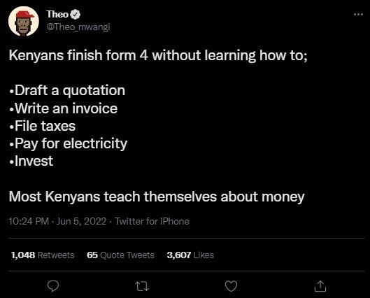 Theo theo_mwangi kenyans finish form 4 without learning how to 'draft a quotatio