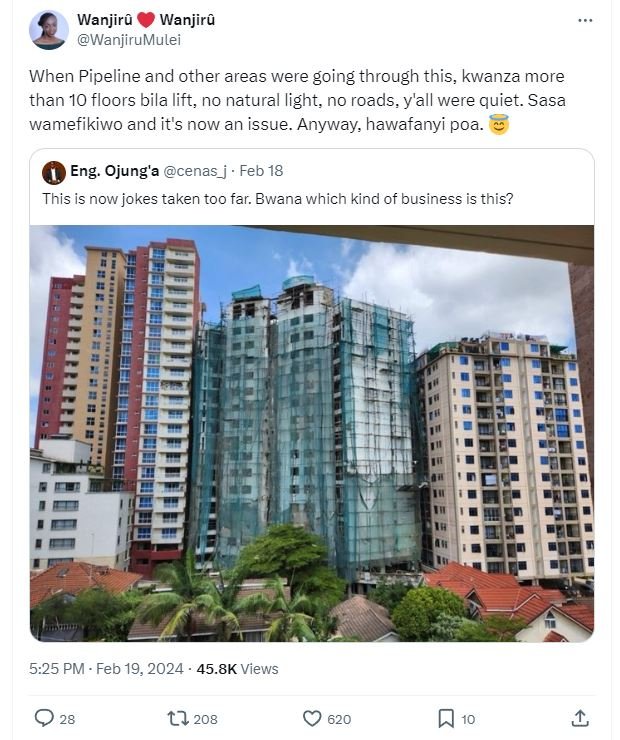 Wanjira wanjirn wanjirumulei when pipeline and other areas were going through th