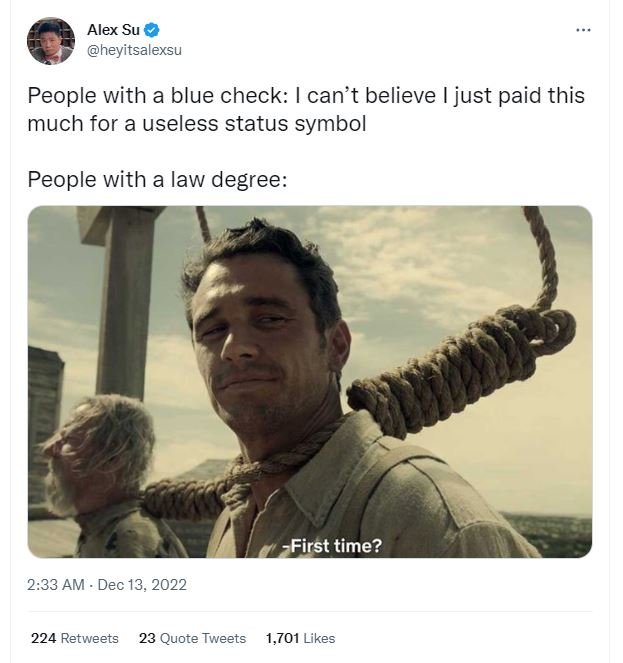 Alex su heyitsalexsu people with a blue check can't believe just paid this much