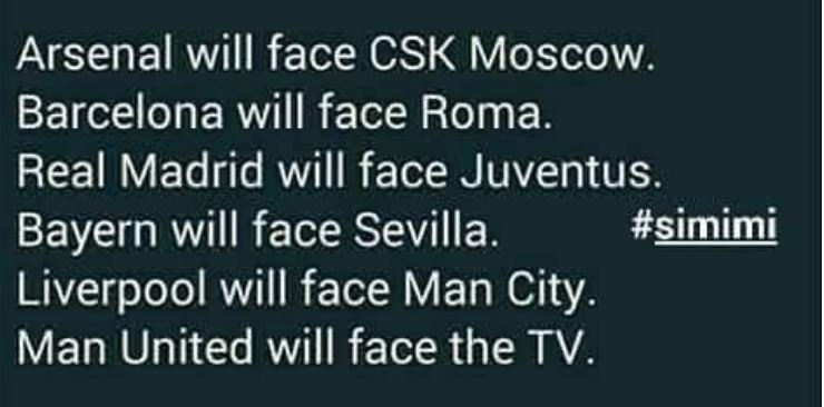 Arsenal will face csk moscow. barcelona will face roma. real madrid will face ju