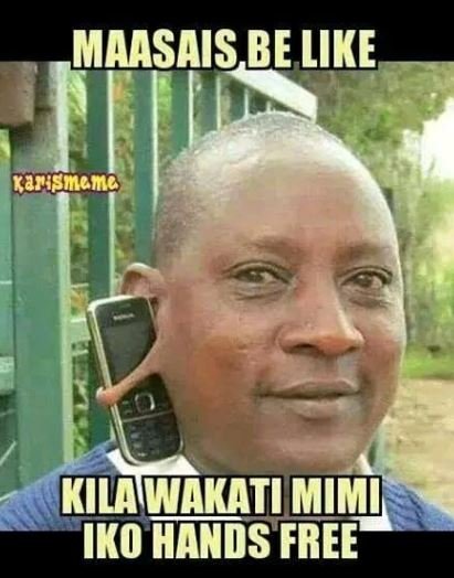Maasaisbe like cargmemo kilatakatimim iko hands free