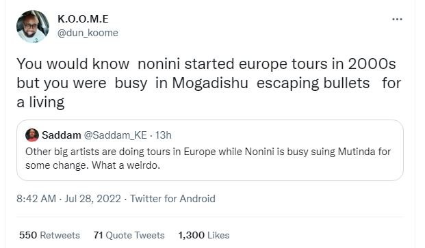 K.o.o.m.e dun_koome you would know nonini started europe tours in 2o0os but you