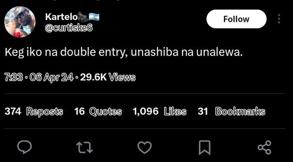 Kartelo gultiskec follow keg iko na double entry unashiba na unalewa. 06 apr 24