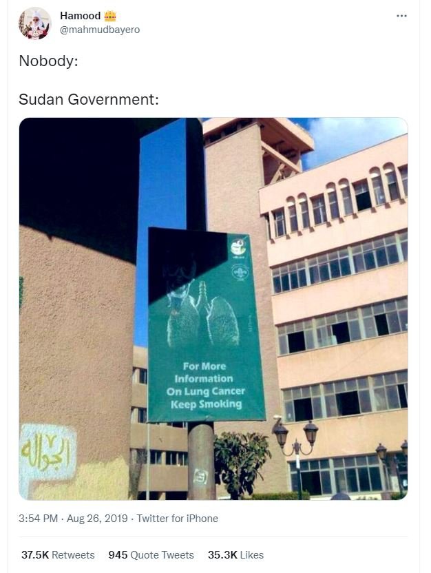 Hamood manmudbayero Nobody Sudan Government For More Information On Lung Cancer