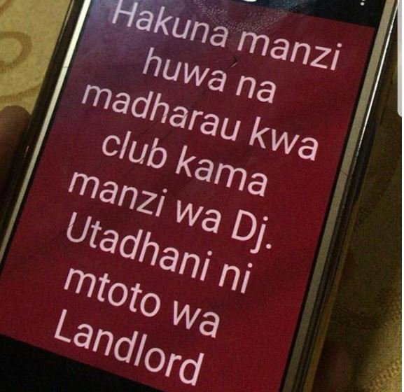 Hakuna huwa manzi madharau na club kwa manzi kama wa utadhani dj. mtoto ni wa la