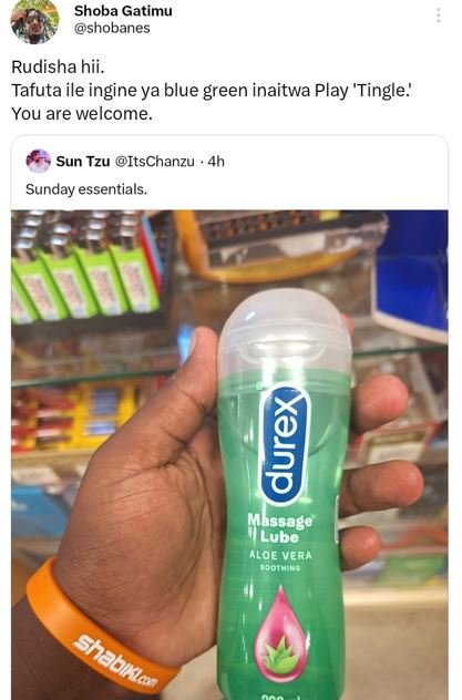 Shoba gatimu shobanes rudisha hii . tafuta ile ingine ya blue green inaitwa play