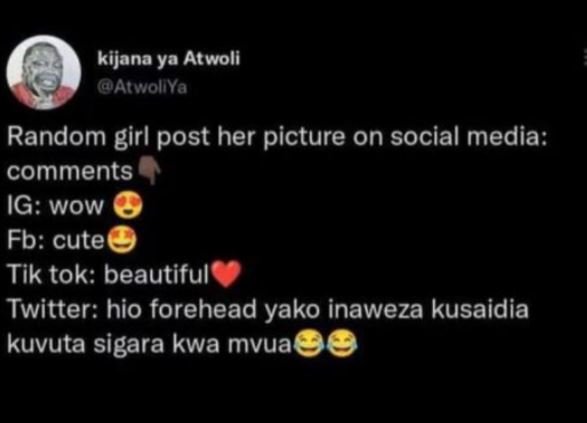 kijana ya Atwoli Atwollya Random girl post her picture on social media comments
