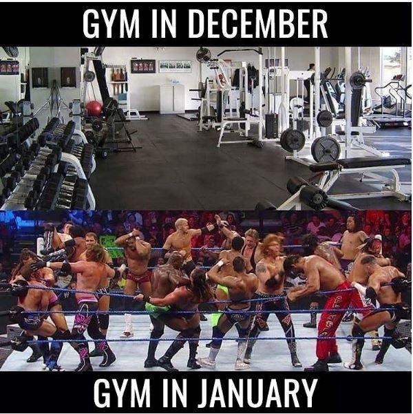 Gym in december gym in january