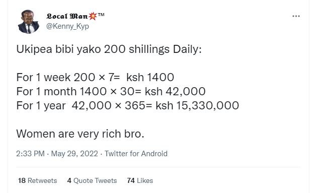2ocal ołan kenny_kyp ukipea bibi yako 200 shillings daily for 1 week 200 x 7 ksh
