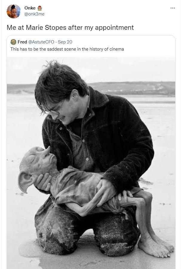 Onke onk3me me at marie stopes after my appointment fred astutecfo . sep 20 this