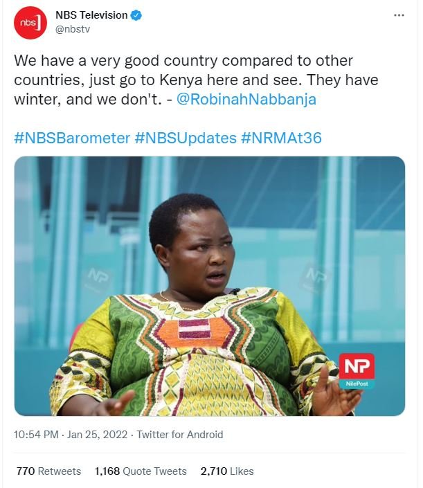 NBS Television nbstv nos We have a very good country compared to other countries