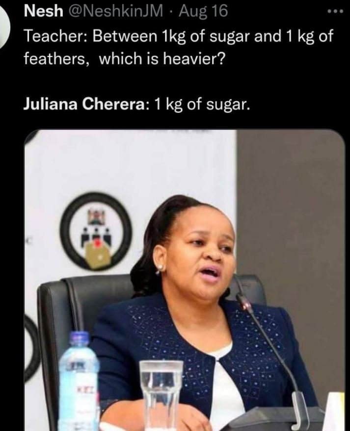 Nesh neshkinjm aug 16 teacher between ikg of sugar and 1 kg of feathers, which i