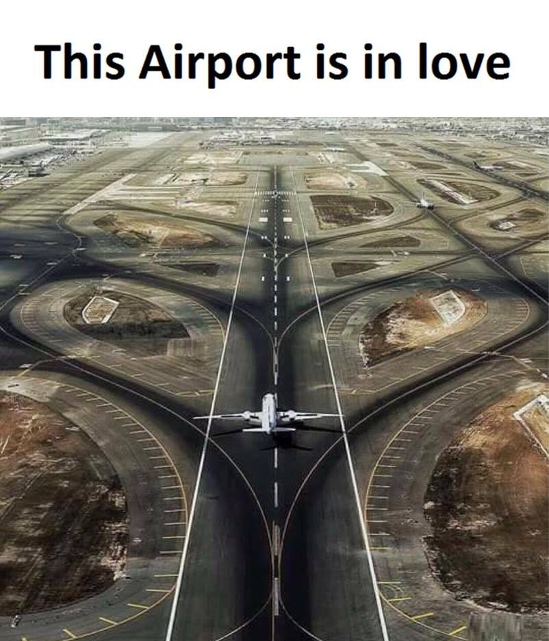 This airport is in love