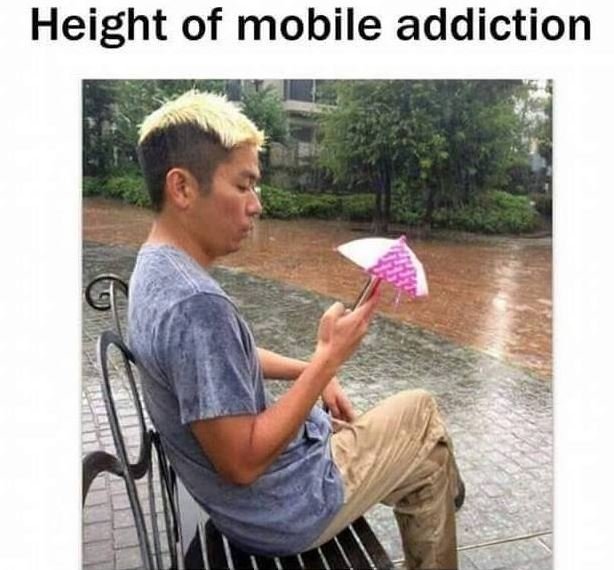 Height of mobile addiction