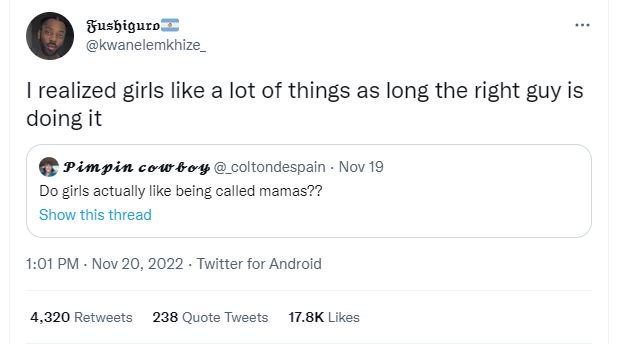 Sushigurp kwanelemkhize realized girls like a lot of things as long the right gu