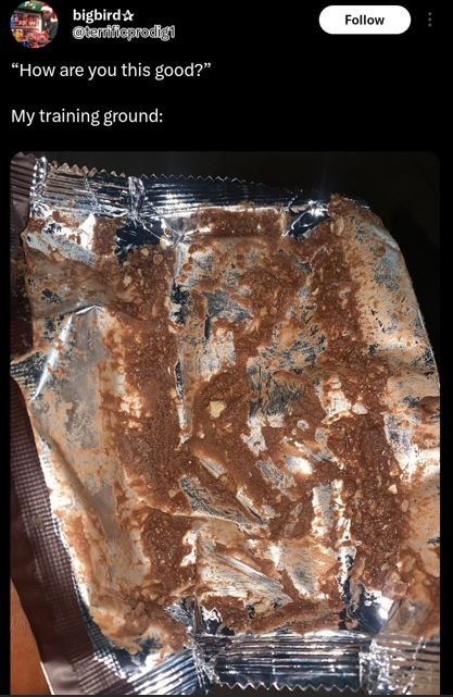 Bigbird r iarufieprodis follow how are you this good? my training ground