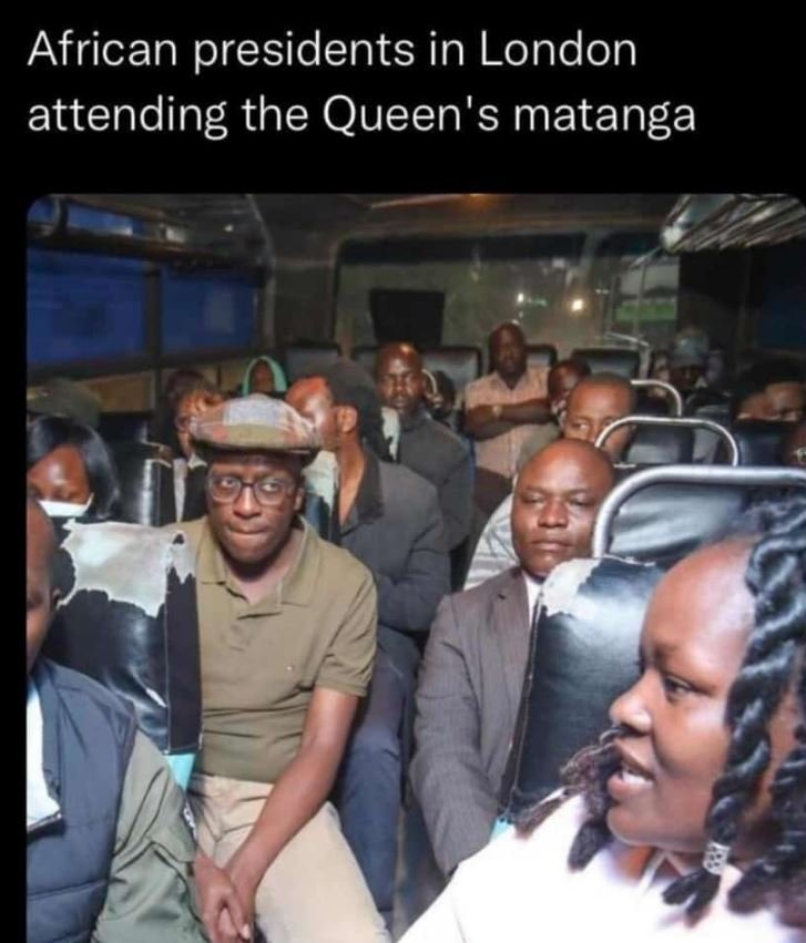 African presidents in london attending the queen's matanga