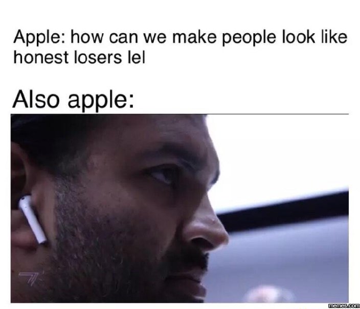 Apple how can we make people look like honest losers lel also apple emesucom