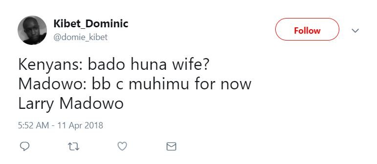 Kibet_dominic domie kibet follow kenyans bado huna wife? madowo bb c muhimu for