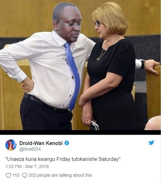 Droidwan kenobi droid254 unaeza kuna kwangu friday tutokanishe saturday 1.52 pm