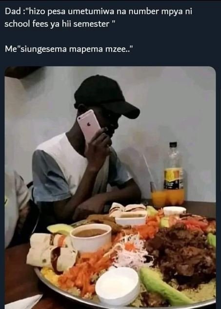 Dad hizo pesa umetumiwa na number mpya ni school fees ya hii semester mesiungese