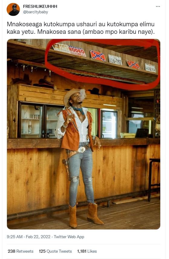 FRESHLIKEUHHH barcitybaby Mnakoseaga kutokumpa ushauri au kutokumpa elimu kaka y