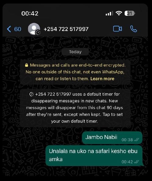 0042 60 254 722 today messages and calls are endtoend encrypted. no one outside