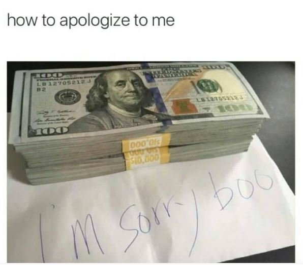 How to apologize to me oe 6oor0is poo gorr