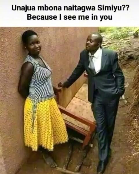 Unajua mbona naitagwa simiyu?? because see me in you