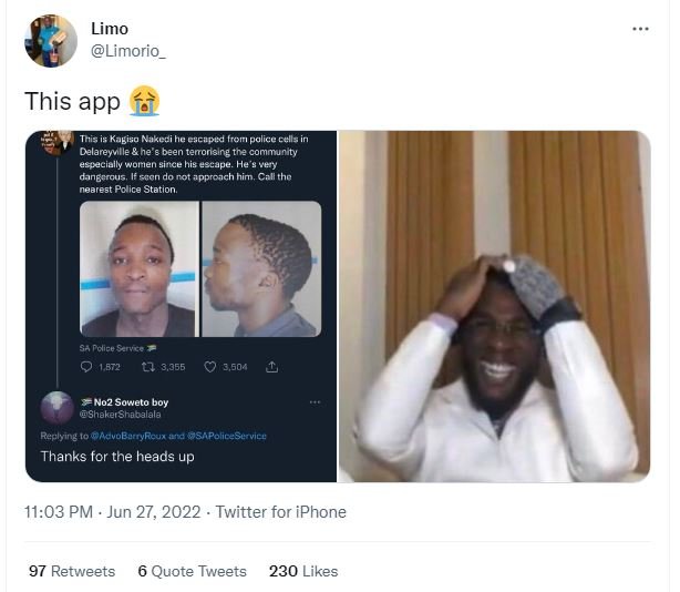 Limo limorio this app kalio aklaihc cycvod von palicecais in elareyy been terons