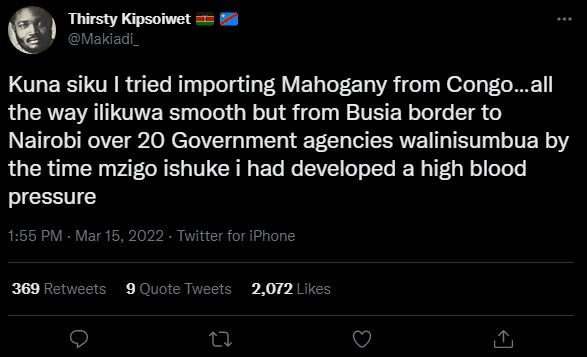 Thirsty kipsoiwet makiadi _ kuna siku tried importing mahogany from congo_all th