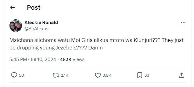Post aleckie ronald siralexas msichana alichoma watu moi girls alikua mtoto wa k