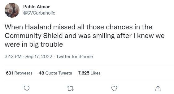 Pablo aimar svcarbaholic when haaland missed all those chances in the community