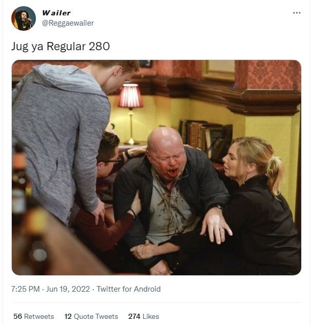 Wailer reggaewailer jug ya regular 280 7.25 pm jun 19, twitter for android 56 re