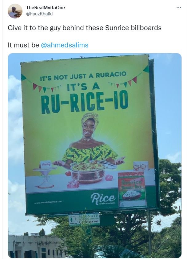 Therealmvitaone fauzkhalid give it to the guy behind these sunrice billboards it