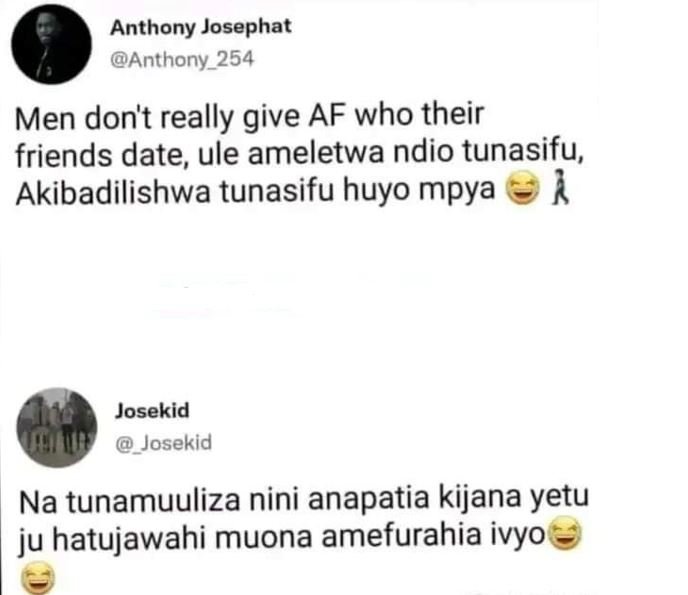 Anthony josephat anthony_254 men don't really give af who their friends date ule