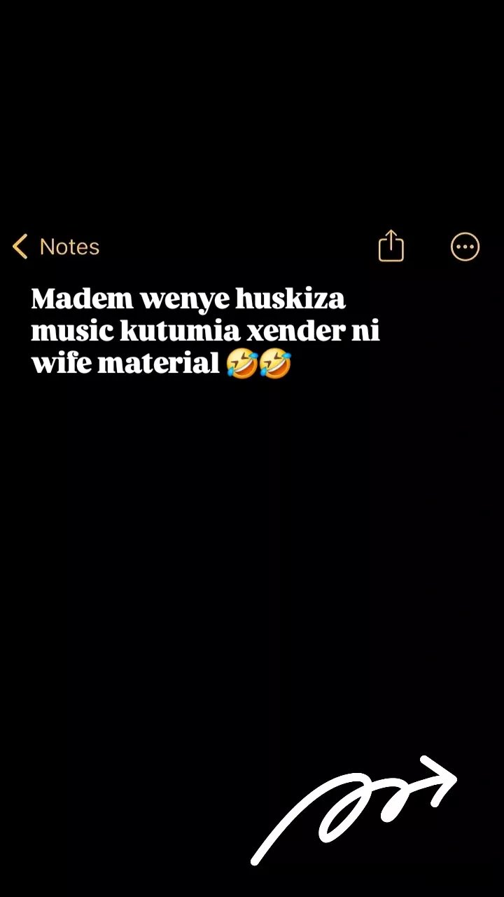Notes madem wenye huskiza music kutumia xender ni wife material 02