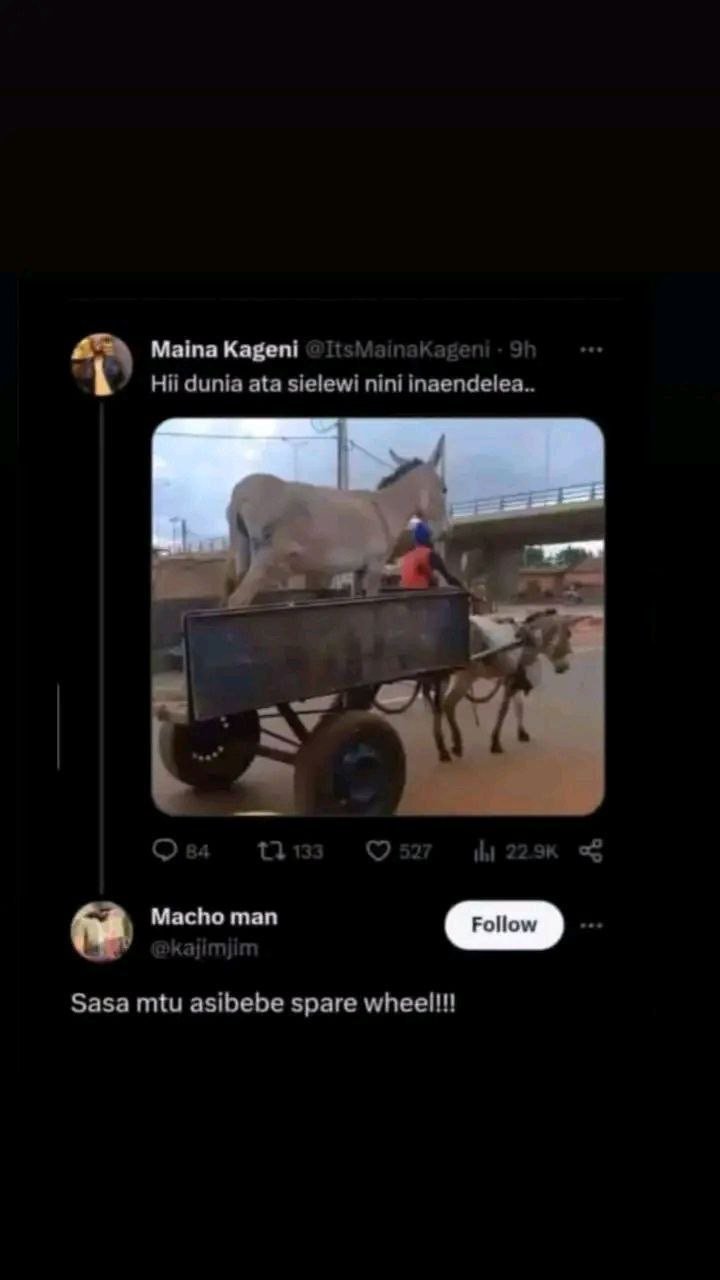 Maina kageni itsmalnakageni 9h hii dunia ata sielewi nini inaendelea . 004 ll 13