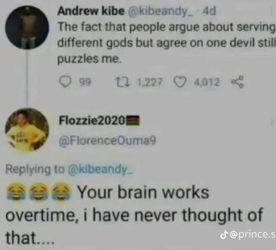 Andrew kibe kibeandy _ ad the facı that people argue about serving different god
