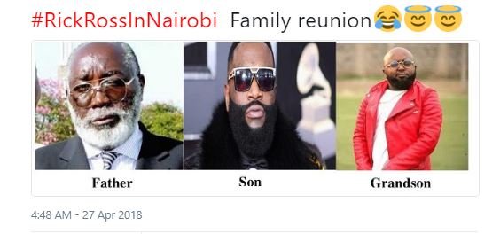 Rickrosslnnairobi family reunion father son grandson 448 am _ 27 apr