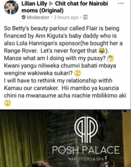 Lilian lilly chit chat for nairobi moms original moderator 3hours ag0 so betty's