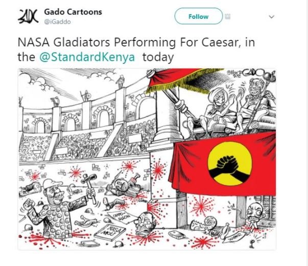 Gado cartoons 3am igaddo follow nasa gladiators performing for caesar, in the st