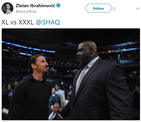 Zlatan ibrahimovié ibra_official follow xl vs xxxl shaq