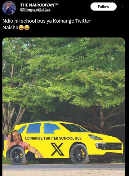 The nairobiyan thepeninkee follow ndio hii school bus ya koinange twitter naisha