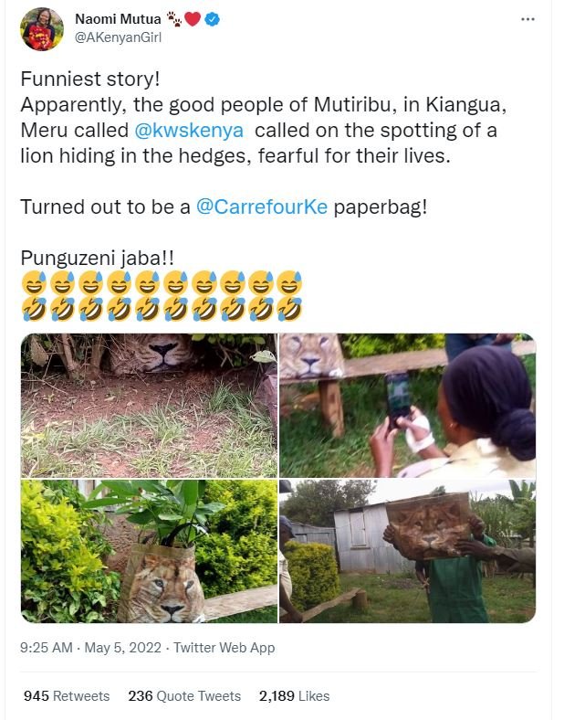 Naomi mutua akenyangirl funniest story! apparently the good people of mutiribu,