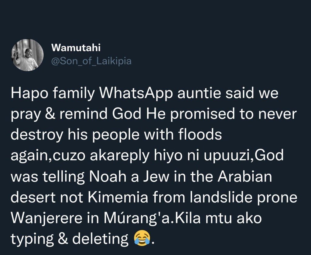 Wamutahi son_of_laikipia hapo family whatsapp auntie said we pray remind god he